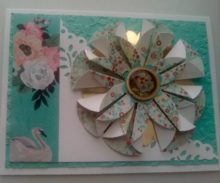 Teabag fold flower card