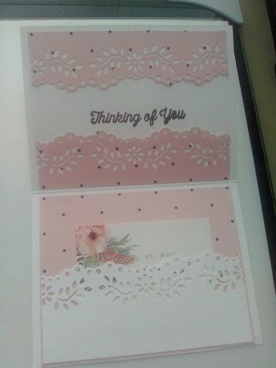 Inside teabag floral card