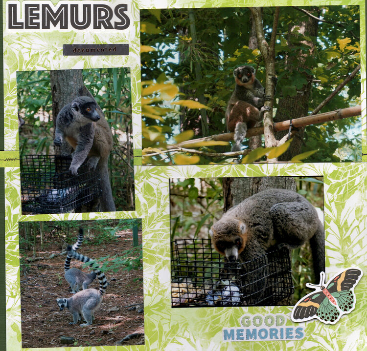 Lemurs - scrapbooking