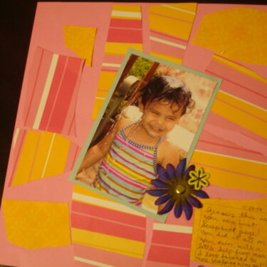 First Scrapbook Page by Genesis - age 4