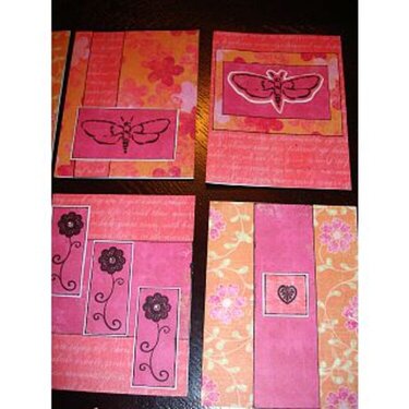 Set of six note cards