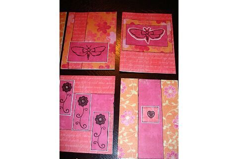 Set of six note cards