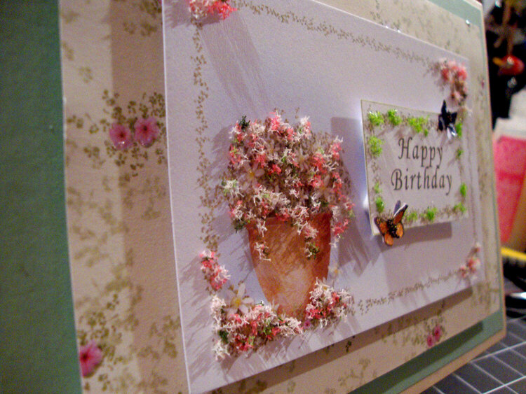Happy Birthday Flower Soft Card