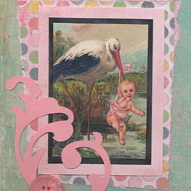 BABY GIRL CONGRATULATIONS CARD