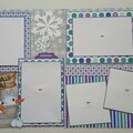 Snowman winter 2 page layout