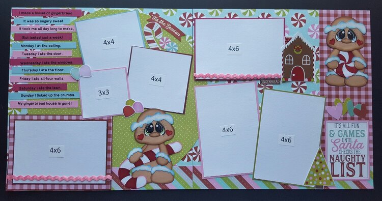 Gingerbread house 2 page layout