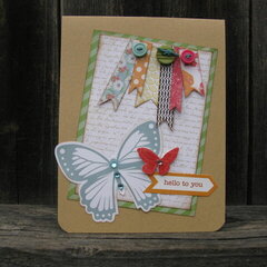 Butterfly "Hello" card
