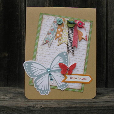 Butterfly &quot;Hello&quot; card