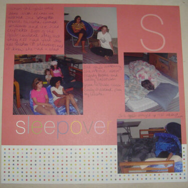 S is for Sleepover