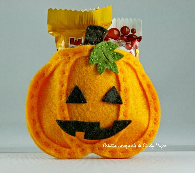 Felt Pumpkin Treat Pocket