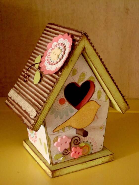 floral birdhouse