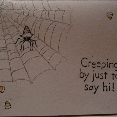 Spiderweb Halloween Card Front