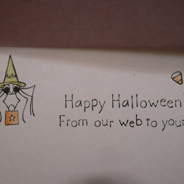 Spiderweb Halloween Card Inside