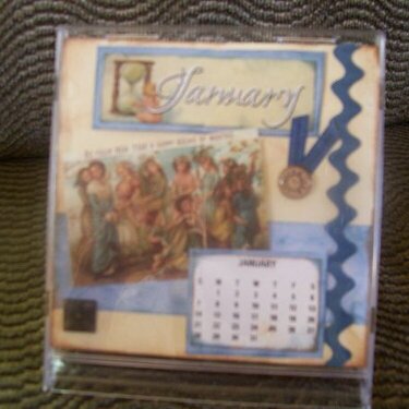 Altered CD Case Vintage Calendar