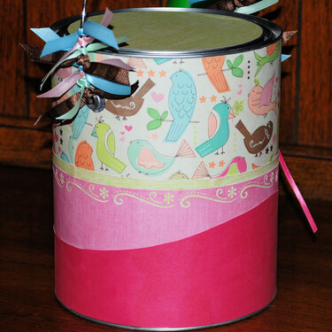 Paint can for baby shower