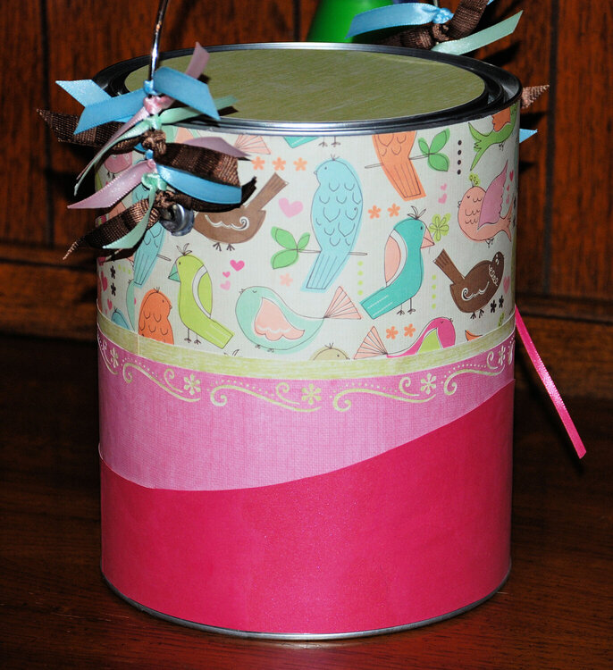 Paint can for baby shower