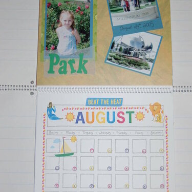 Calendar pages - August