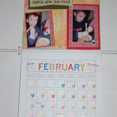 Calendar layout - February