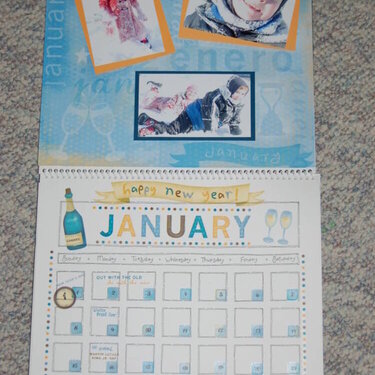 Calendar pages - January