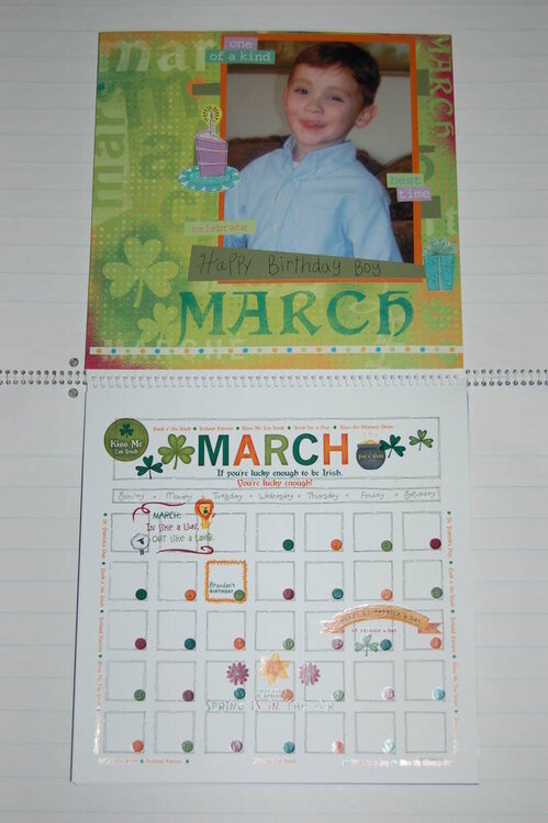 calendar layouts - March