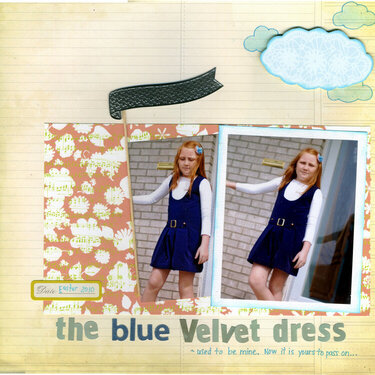 the blue velvet dress