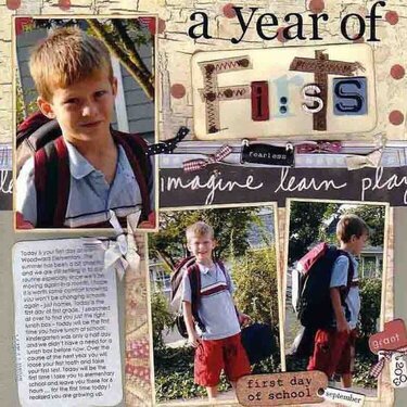 a year of firsts (as seen in the CK school idea book) 
