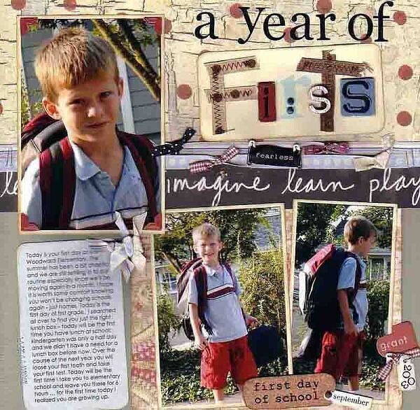a year of firsts (as seen in the CK school idea book) 