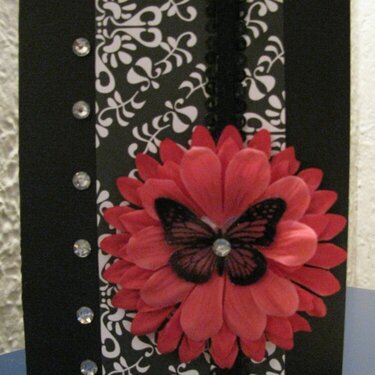 Black &amp; Fuschia card