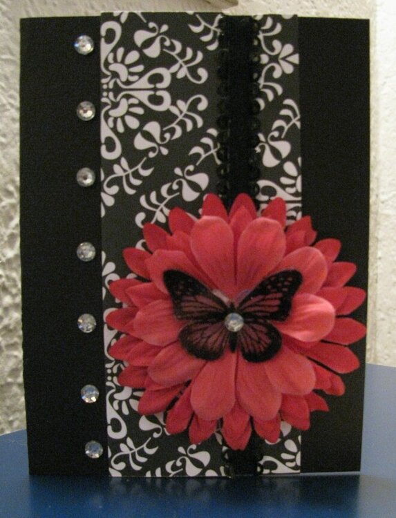 Black &amp; Fuschia card