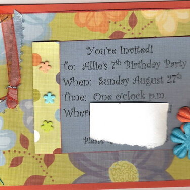 Daughter&#039;s Birthday Invitation