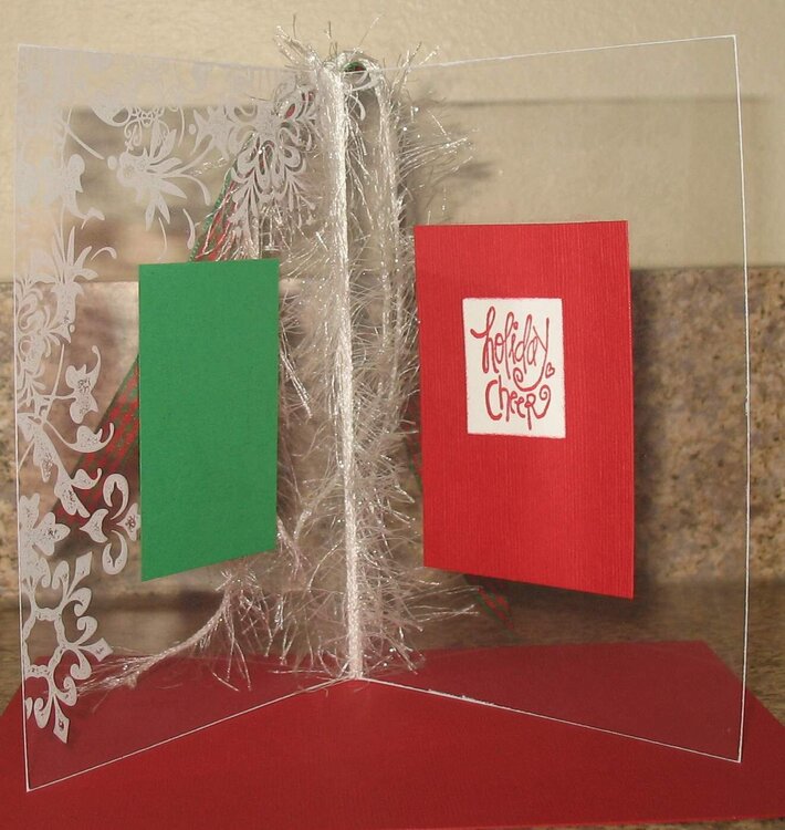 Inside of Clear Christmas card