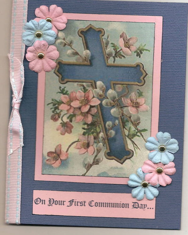 first communion card for niece