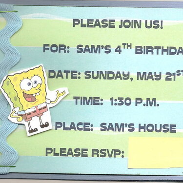 Son&#039;s 4th Birthday Invitation