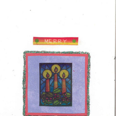Stained Glass Christmas Card Inside