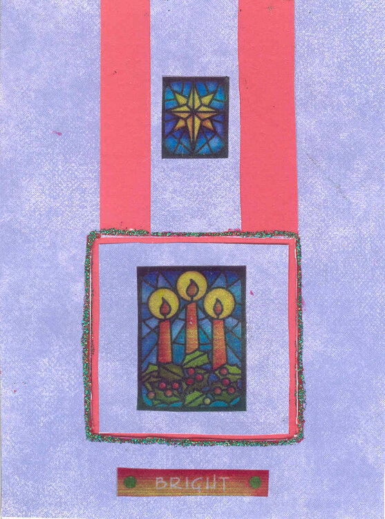 Stained Glass Christmas Card Outside