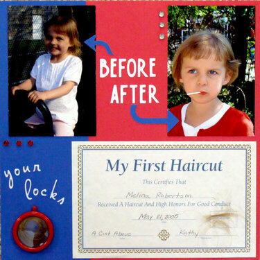 Melina First Haircut Right