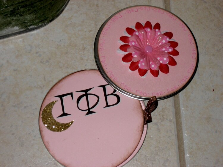 CD Tin for Sorority Basket