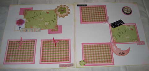 2 pink gingham pages together