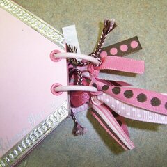 Coffee Filter Mini Book- rings and ribbons