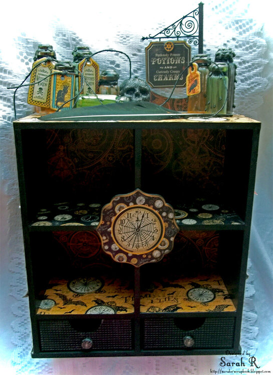 Steampunk Spells Apothecary Cabinet  ~~Scraps of Darkness October &quot;Gothic&quot; Kit~~