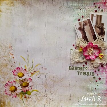 Easter Treats ~ Mixed Media Layout for Meg&#039;s Garden DT