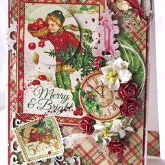 Merry & Bright Christmas Card Featuring Leaky Shed Studio Chipboard
