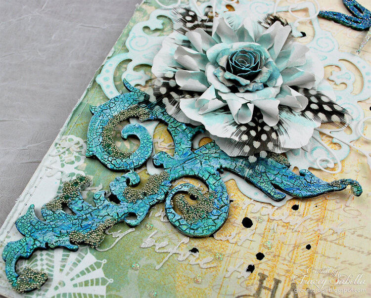 Mixed Media Anniversary Card Featuring Leaky Shed Studio Chipboard