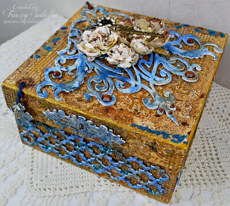 Mixed Media Blessings Box Featuring Leaky Shed Studio Chipboard