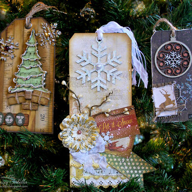 Christmas Ornament Tags by Tracey Sabella