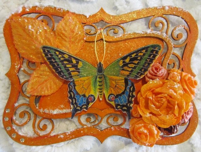 Butterfly Christmas Ornament orange!