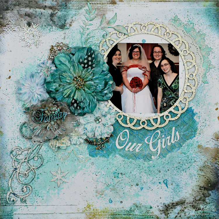 Our Girls ~ Glitz and Grunge Chipboard Techniques