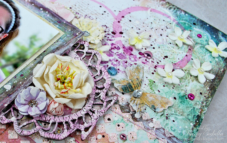 Sweet Memories Mixed Media Layout with Leaky Shed Studio Chipboard