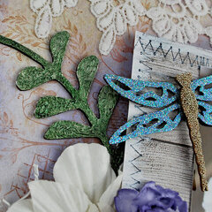 Wedding Flowers Layout Featuring Fern Flourish, Spring Dragonfly