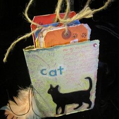 hand bound mini book of cats and quotes